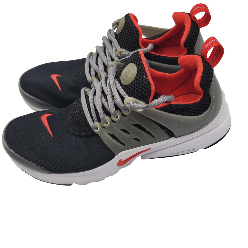 Nike Air Presto GS Black Red Wolf Grey 833875-011 Size 7Y Womens 8.5